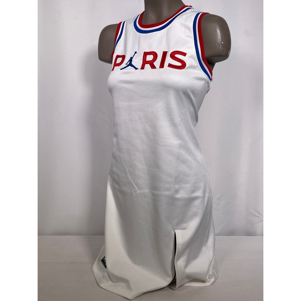 Paris Saint Germain Air Jordan White Red Blue Dress Jersey Women's MEDIUM - Picture 7 of 16